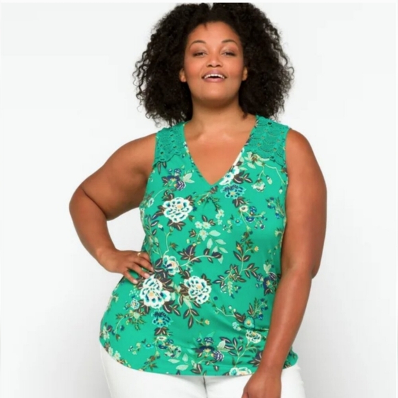 Daniel Rainn Tops - Daniel Rainn Fantine Floral Crochet Tank Top